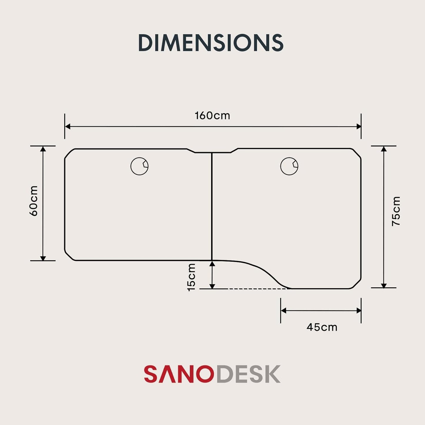 Scrivania Sanodesk QS1 160x75 Regolabile Elettrica