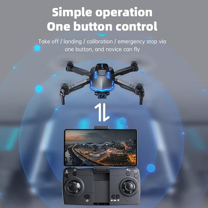 Drone Con Telecamera Hd 1080P Pieghevole Quadrcopter