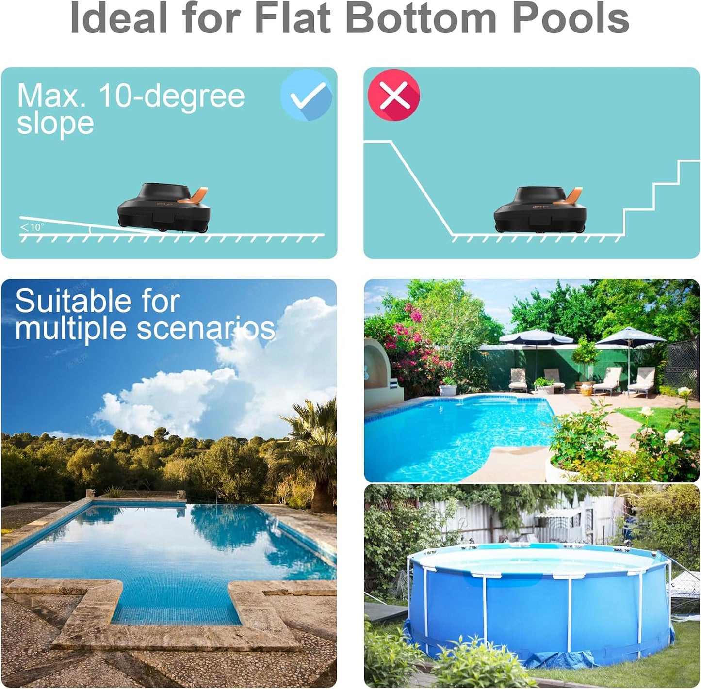 Robot da Piscina Senza Fili