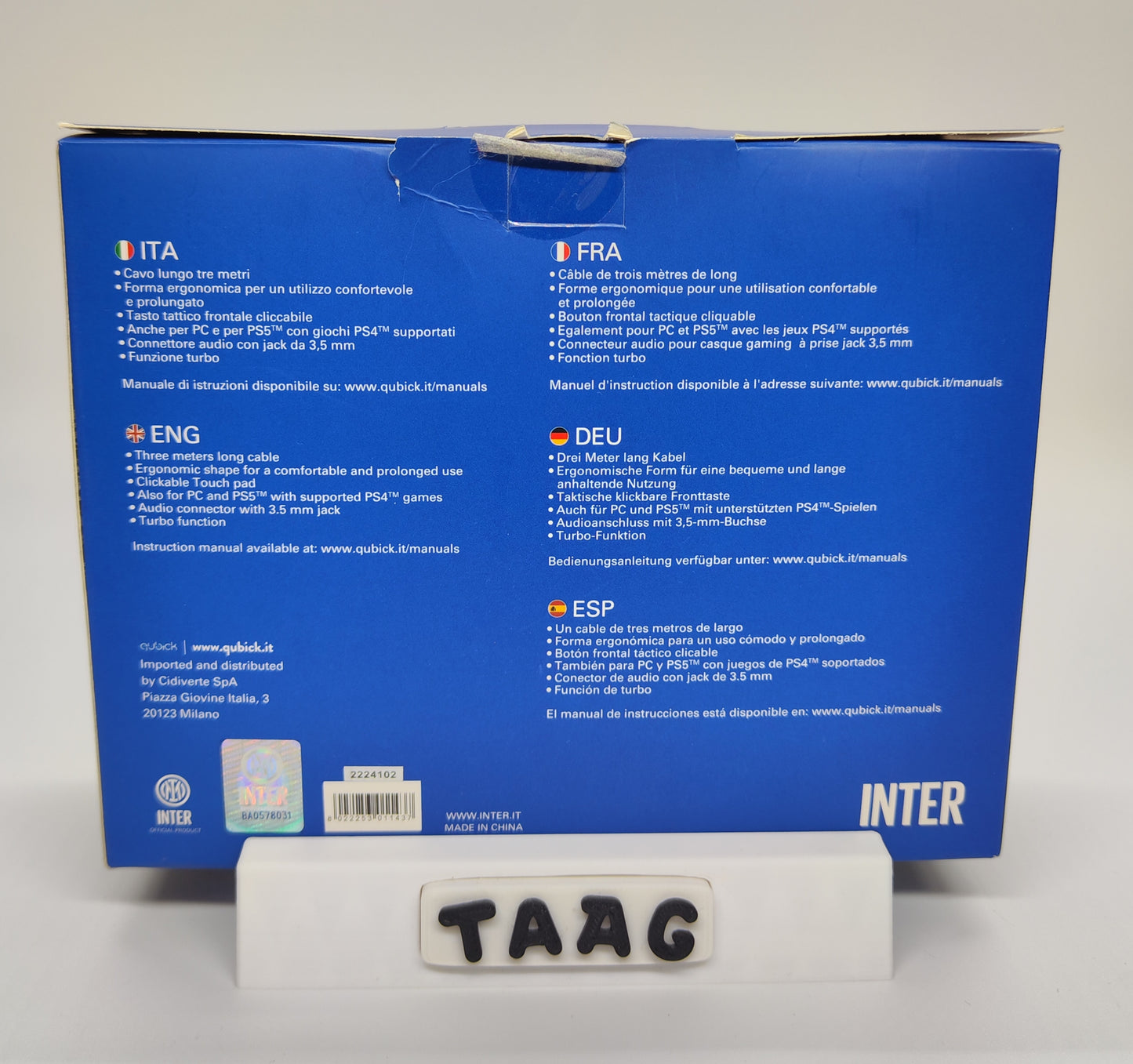 Wired Controller Inter Playstation 4 FC Internazionale