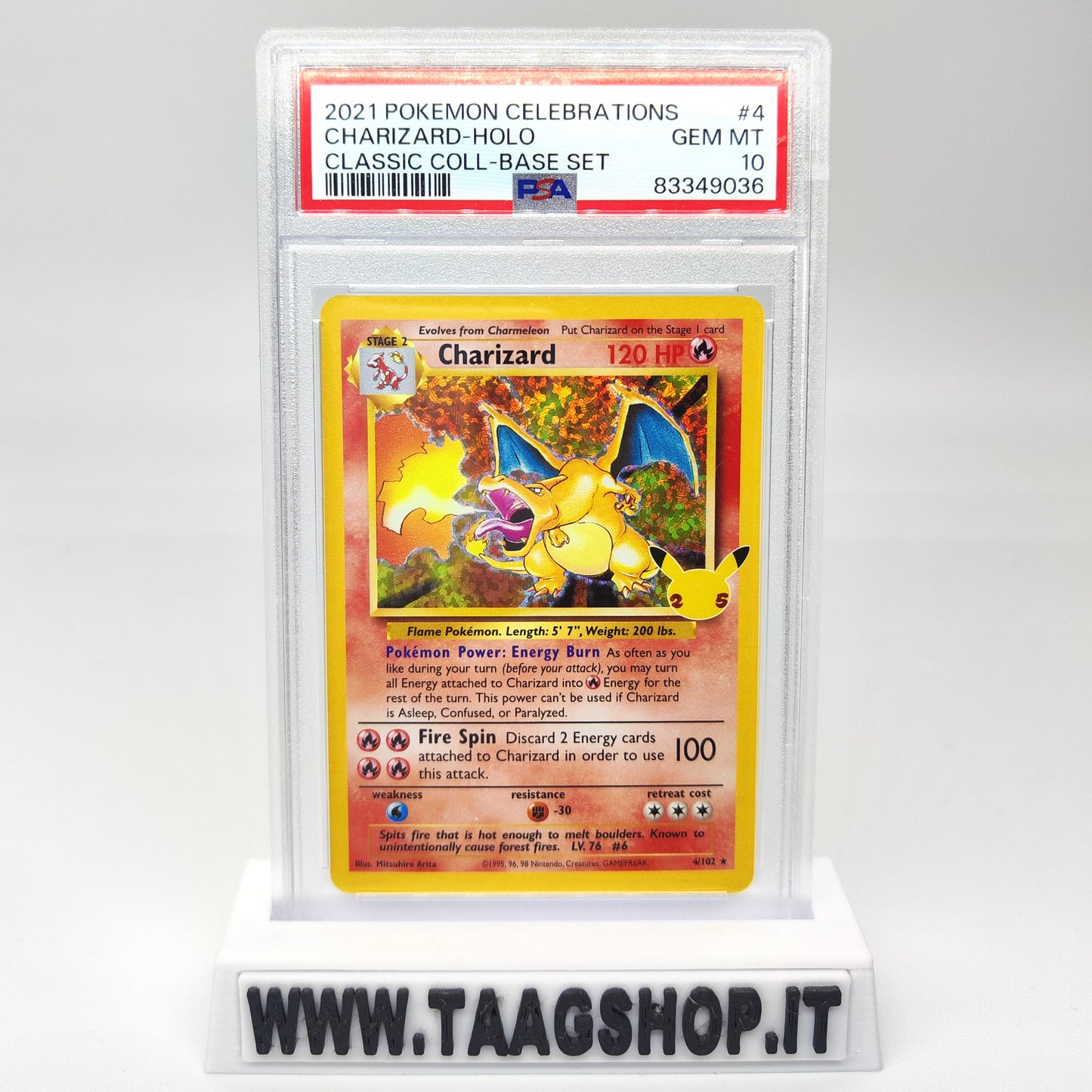Charizard 4 Celebrations 25Th Anniversary psa 10 Gem Mint Eng