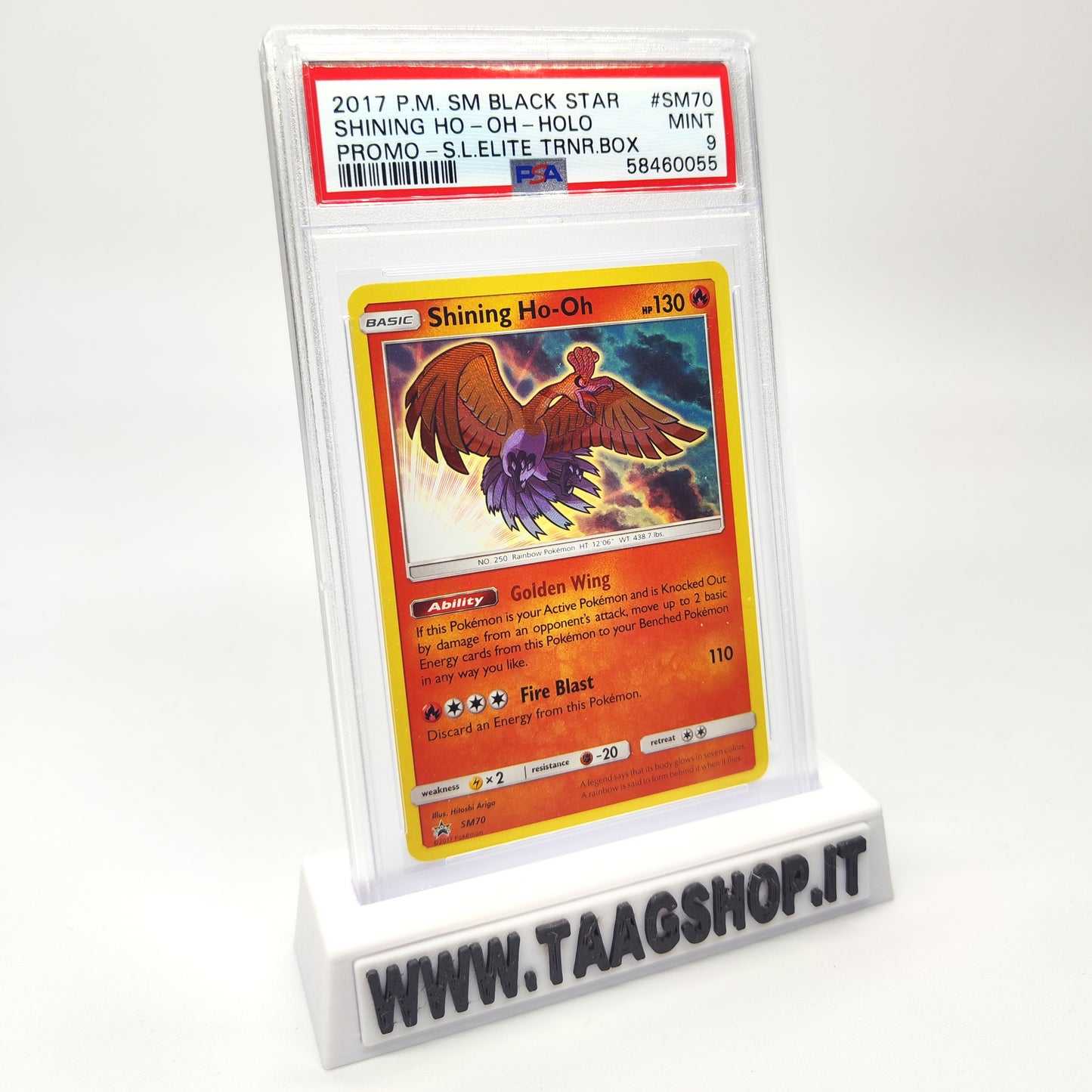 Shining Ho-Oh SM70 PSA 9 ENG Shining Legends Mint