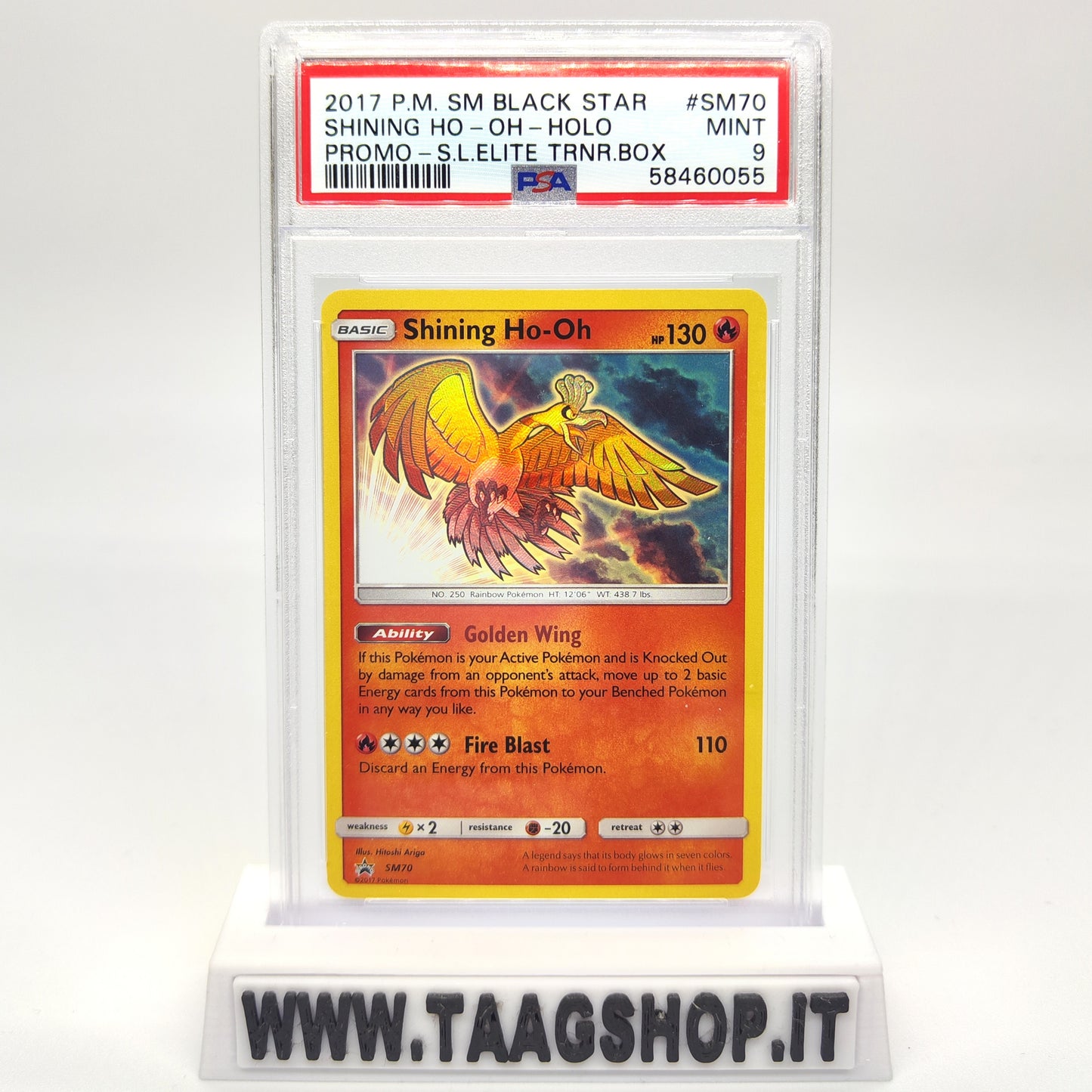 Shining Ho-Oh SM70 PSA 9 ENG Shining Legends Mint