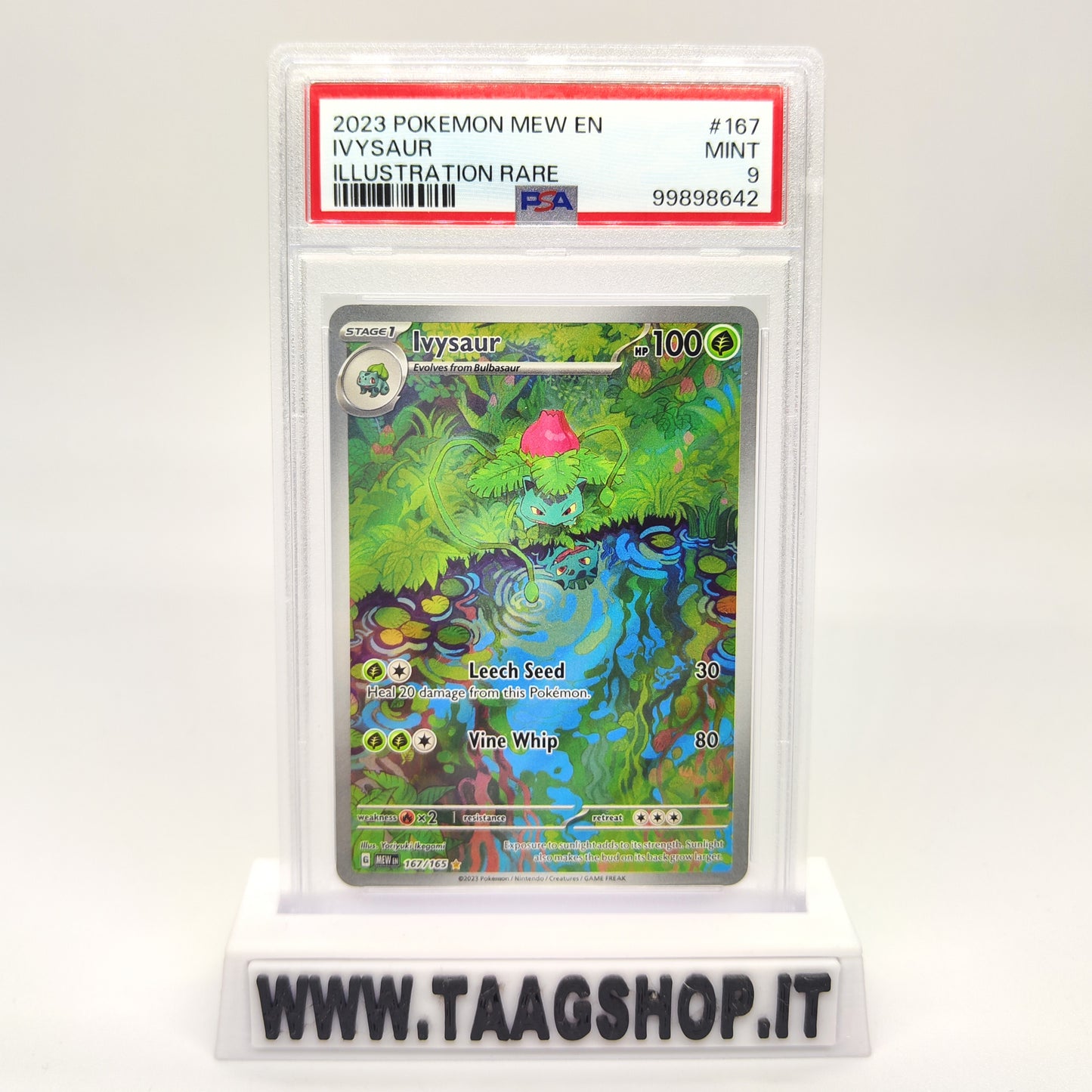 Ivysaur 167/165 Illustration Rare 2023 Mew 151 ENG PSA 9
