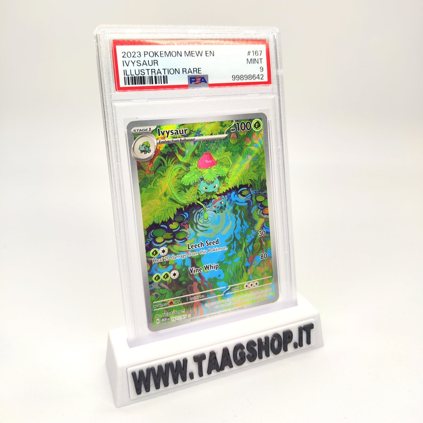 Ivysaur 167/165 Illustration Rare 2023 Mew 151 ENG PSA 9