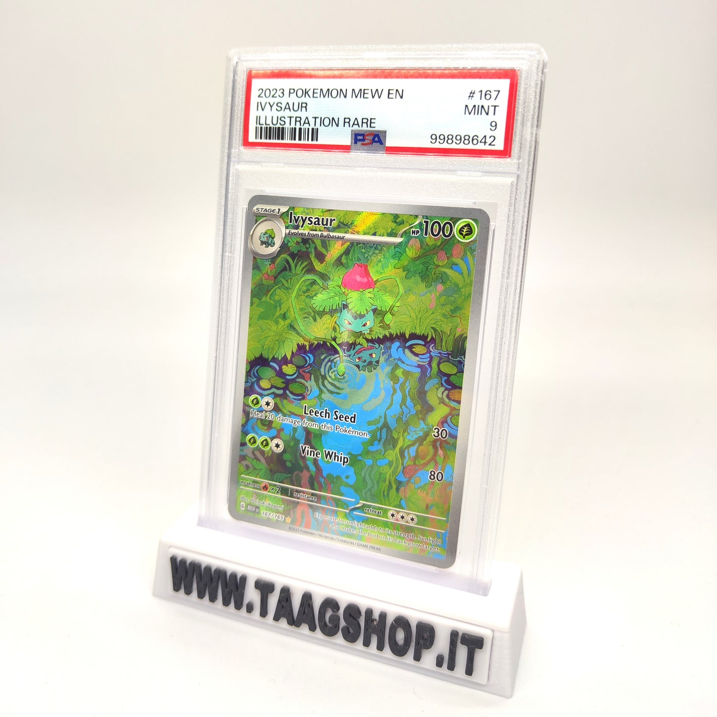 Ivysaur 167/165 Illustration Rare 2023 Mew 151 ENG PSA 9