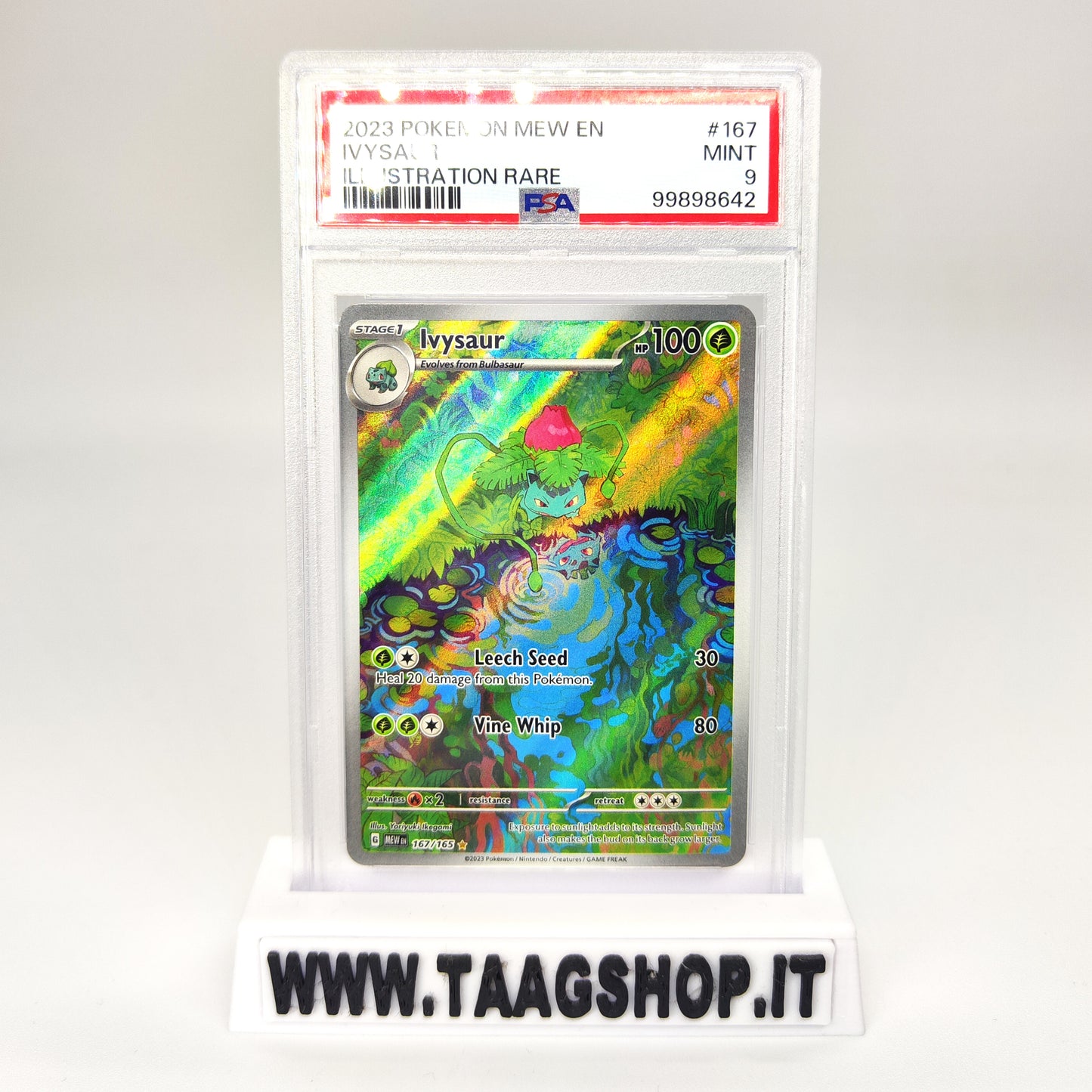 Ivysaur 167/165 Illustration Rare 2023 Mew 151 ENG PSA 9