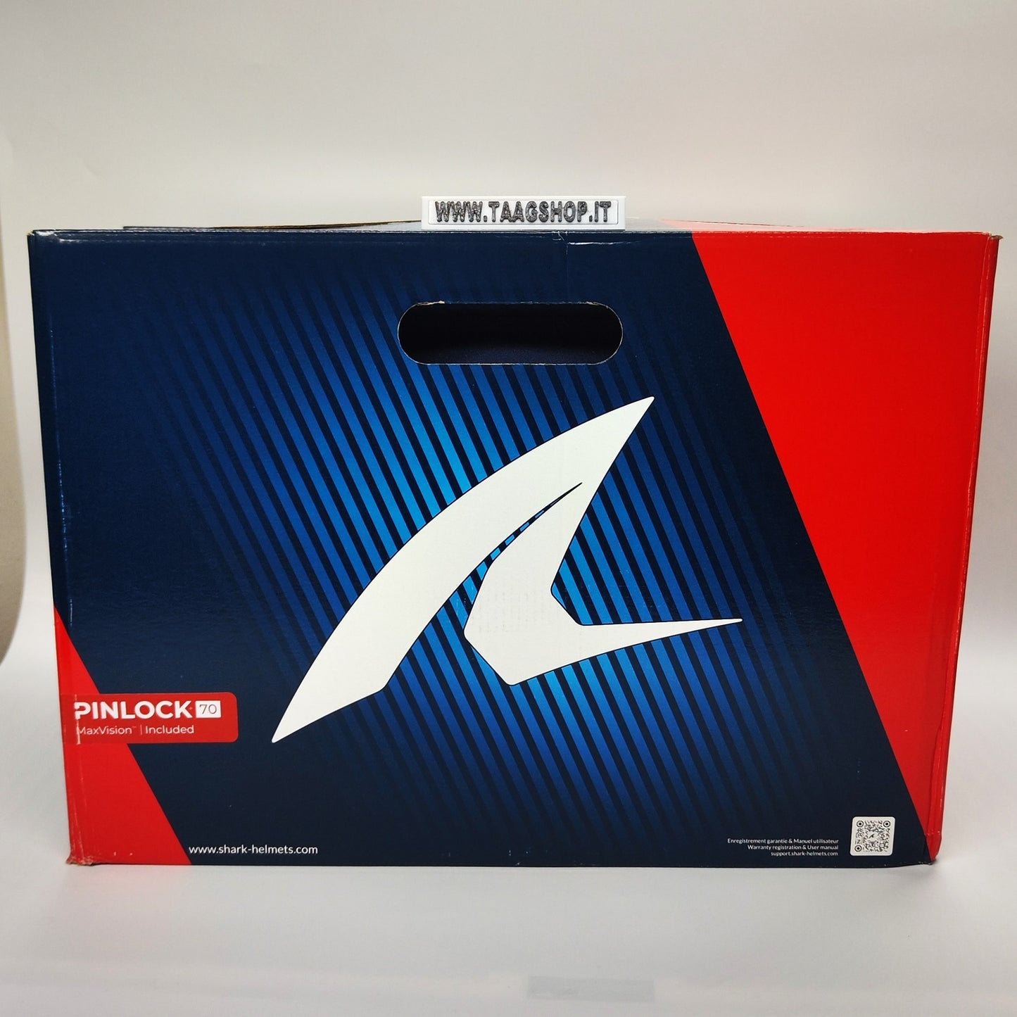 Casco Integrale Shark Skwal i3 Rhad Mat Kur Nero Rosso Opaco con Led Size XS