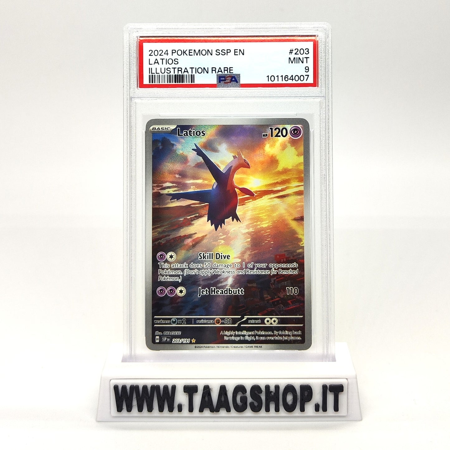 Latios 203 PSA 9 Eng SSP Illustration Rare Mint Surging Sparks