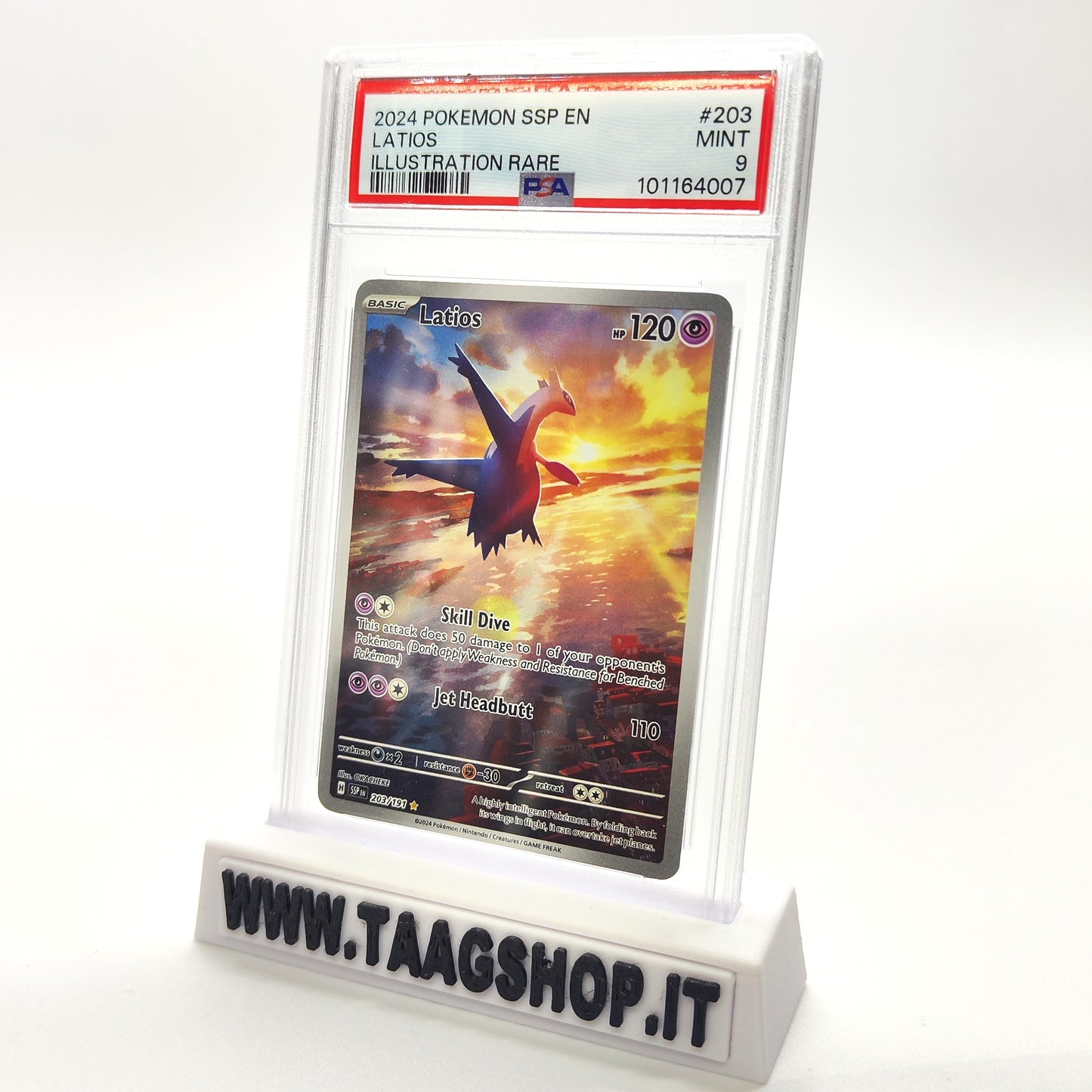 Latios 203 PSA 9 Eng SSP Illustration Rare Mint Surging Sparks