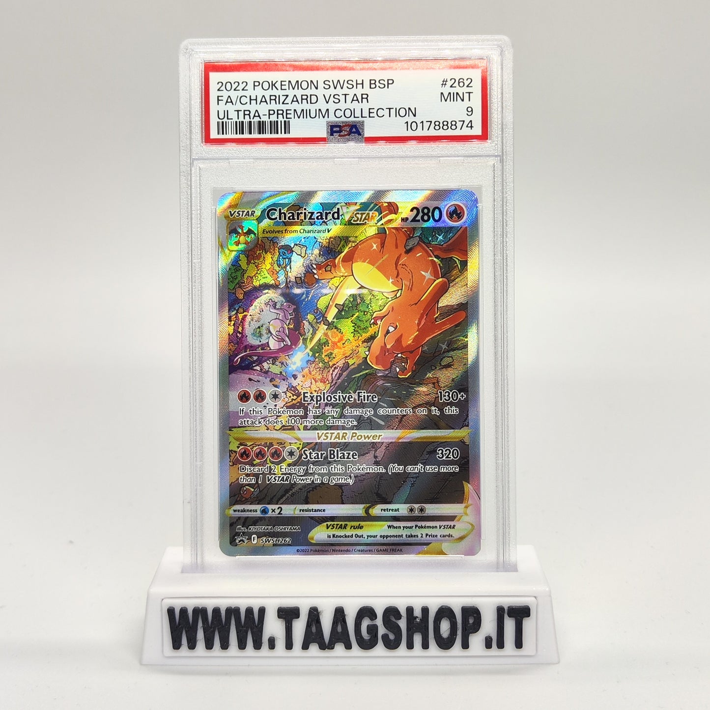 Charizard Vstar Swsh 262 PSA 9 Eng Mint Mewtwo Ultra Premium Collection