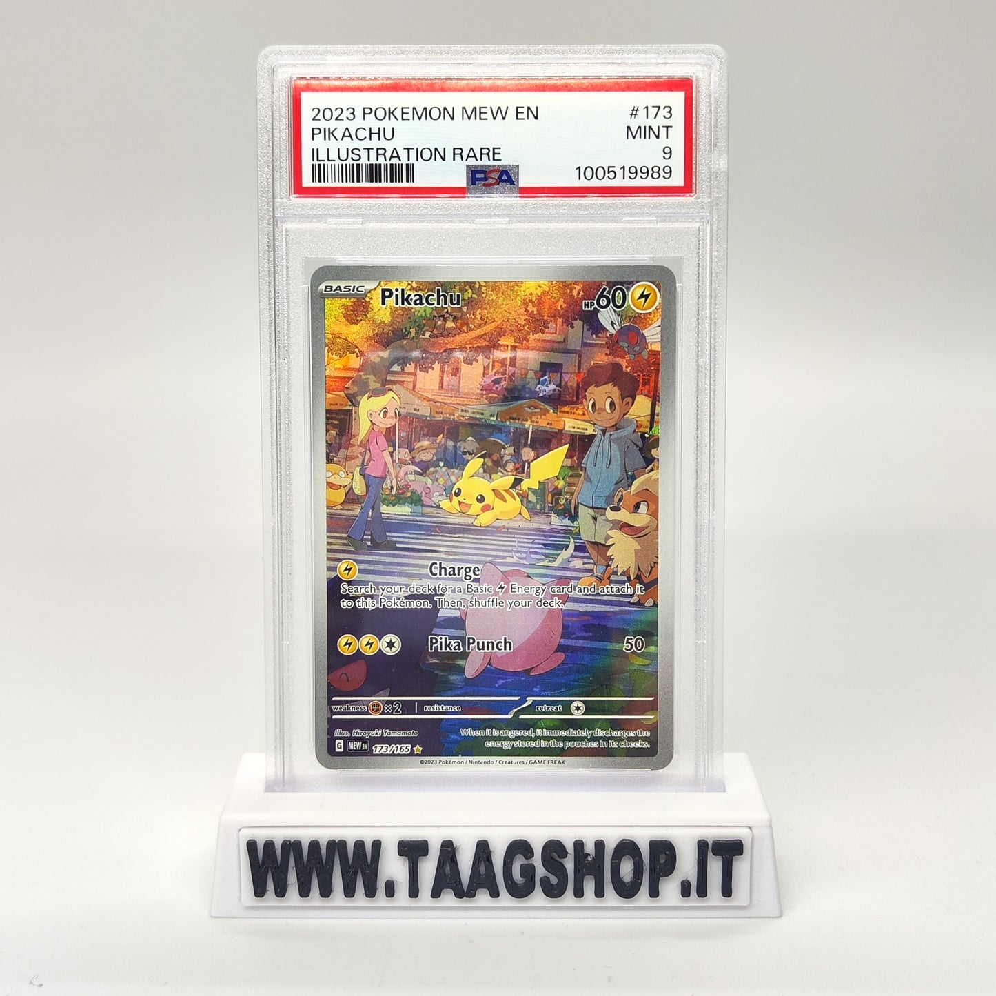 Pikachu 173/165 Psa 9 Eng Illustrattion Rare Mint Mew 151 2023
