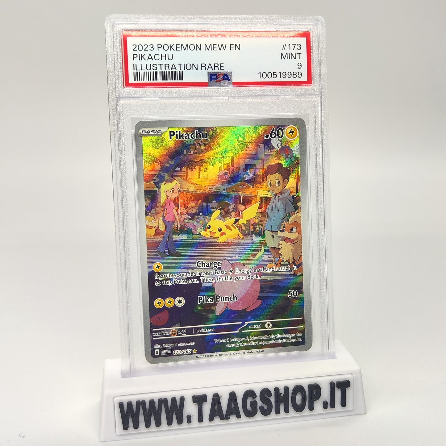 Pikachu 173/165 Psa 9 Eng Illustrattion Rare Mint Mew 151 2023