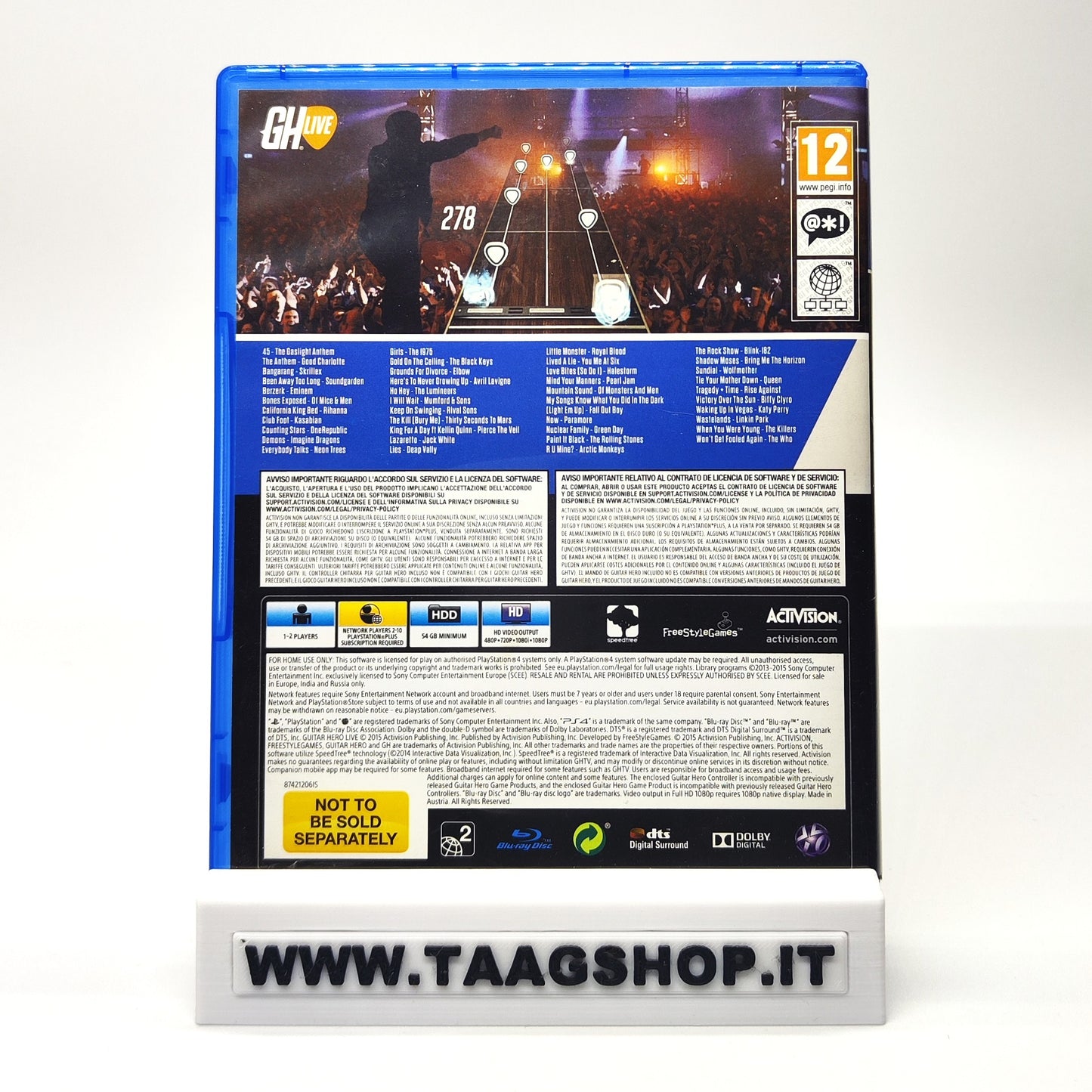 Guitar Hero Gioco Playstation 4 Ps4 Sony + Chitarra