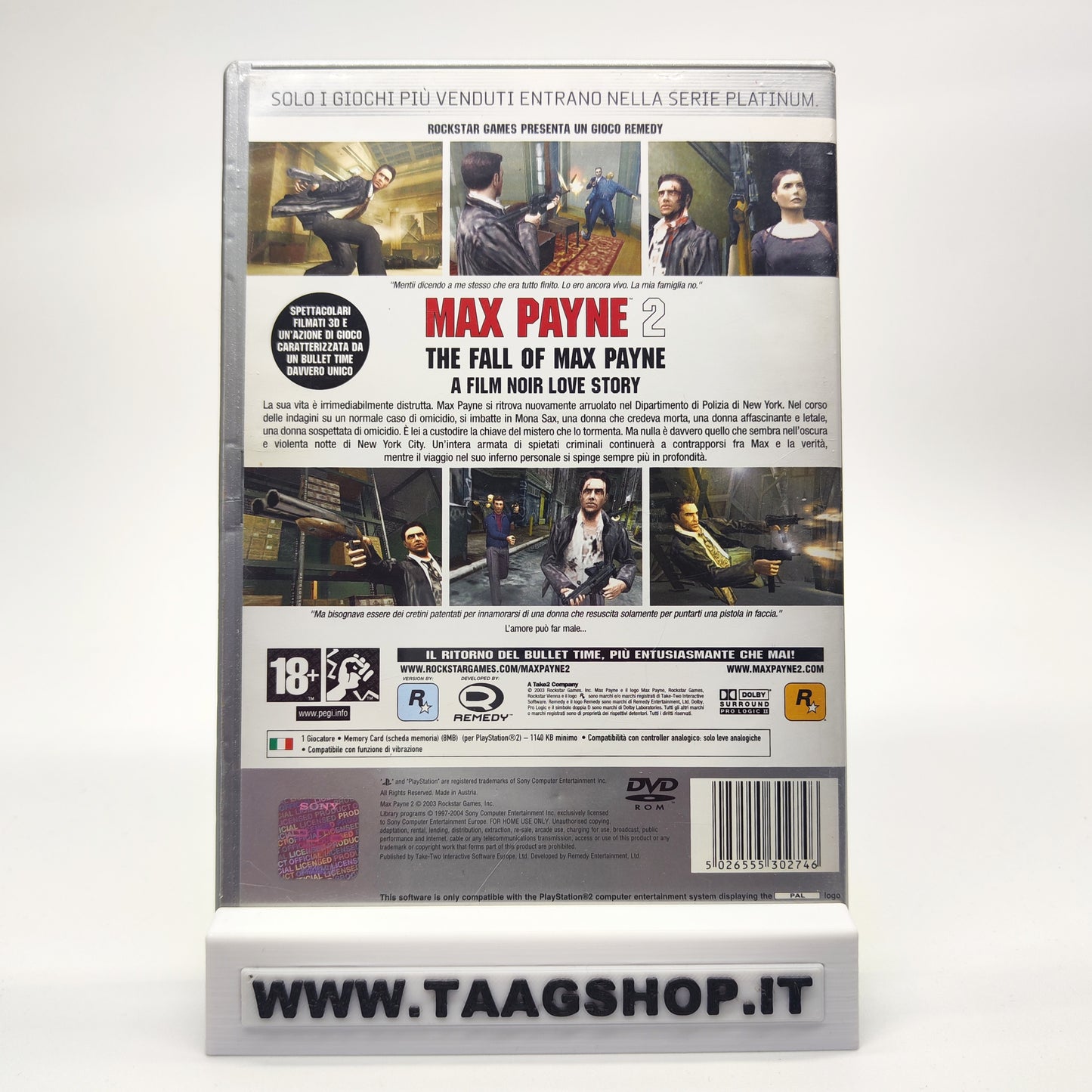 Max Payne 2 The Fall Of Max Payne Platinum Playstation 2