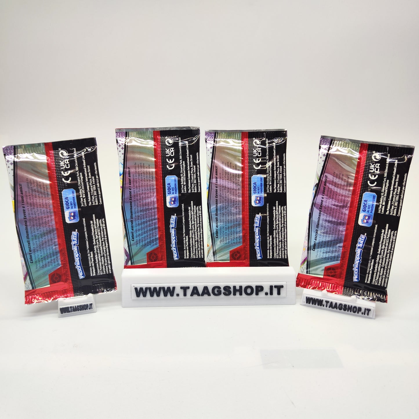 4x Bustine Pacchetti Pokemon Evoluzioni Prismatiche
