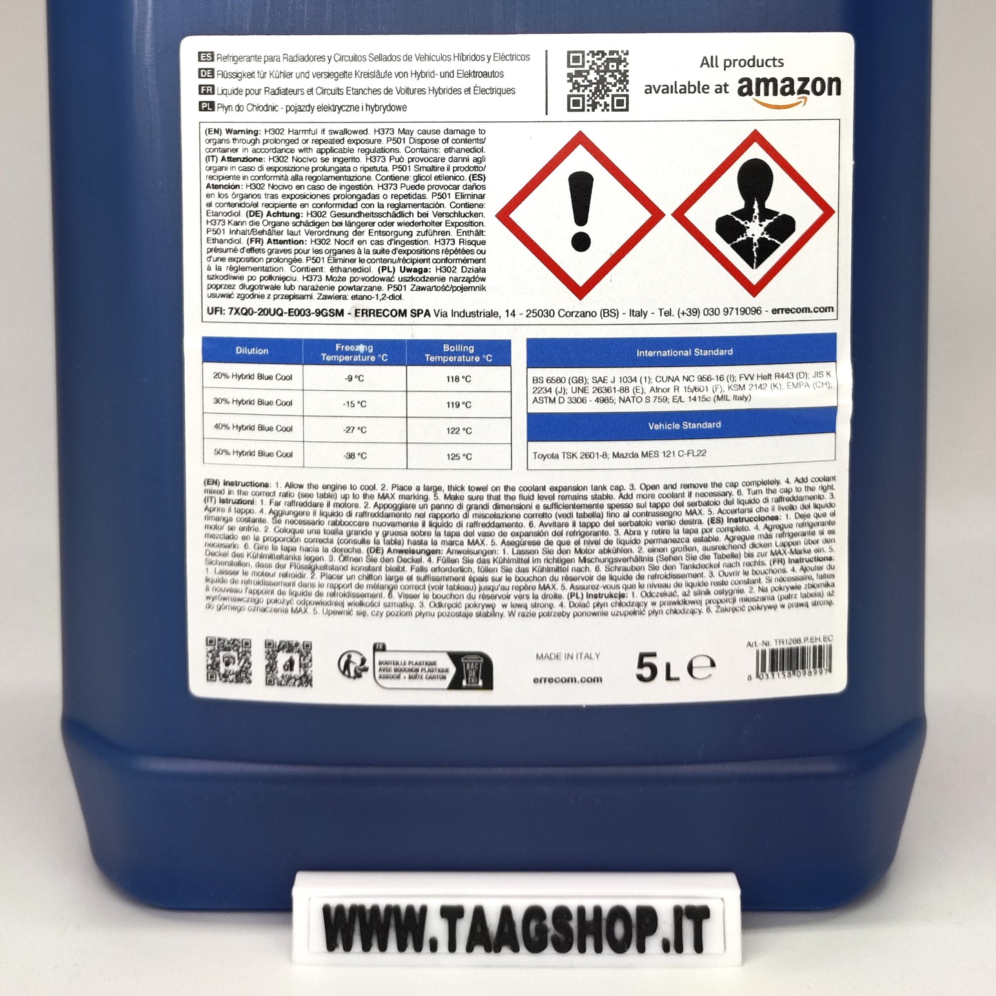 Liquido Radiatore Blu ErrecHome