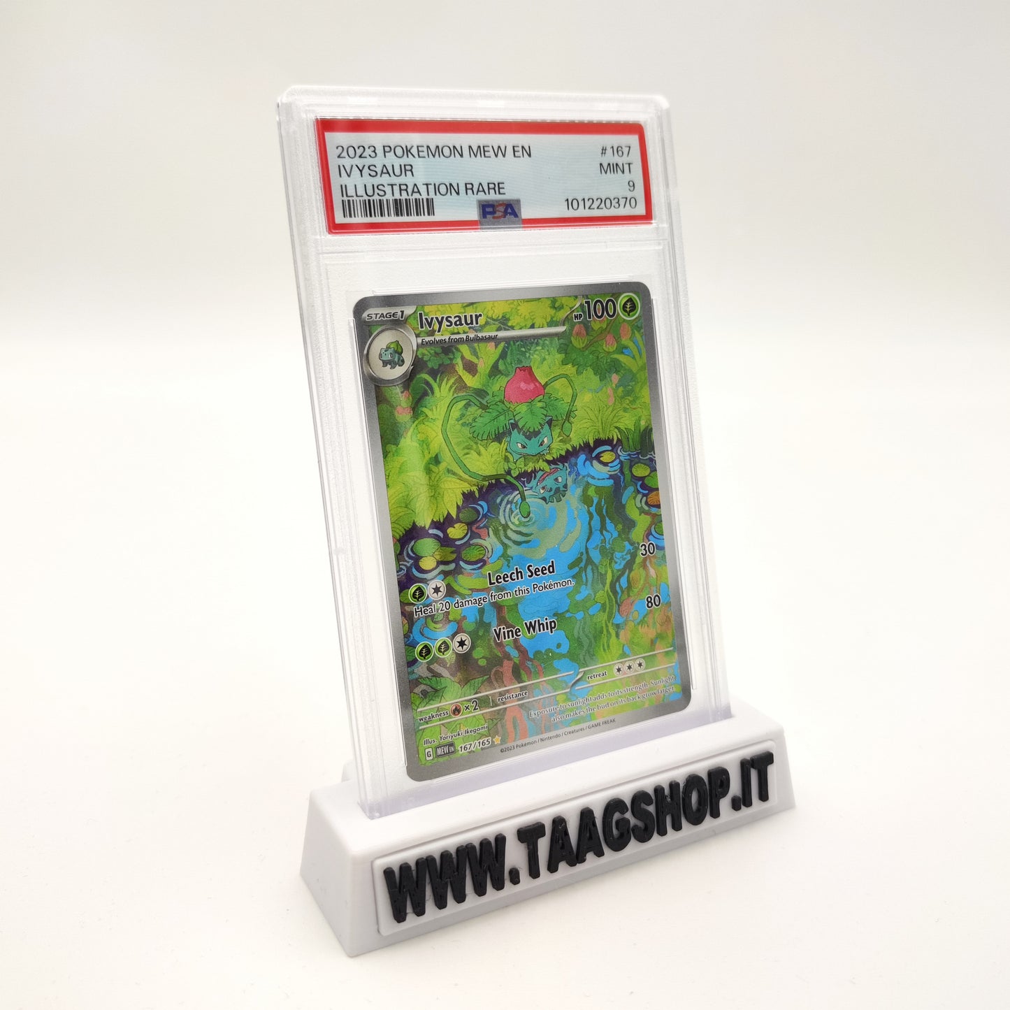 Ivysaur 167/165 Illustration Rare 2023 Mew 151 ENG PSA 9