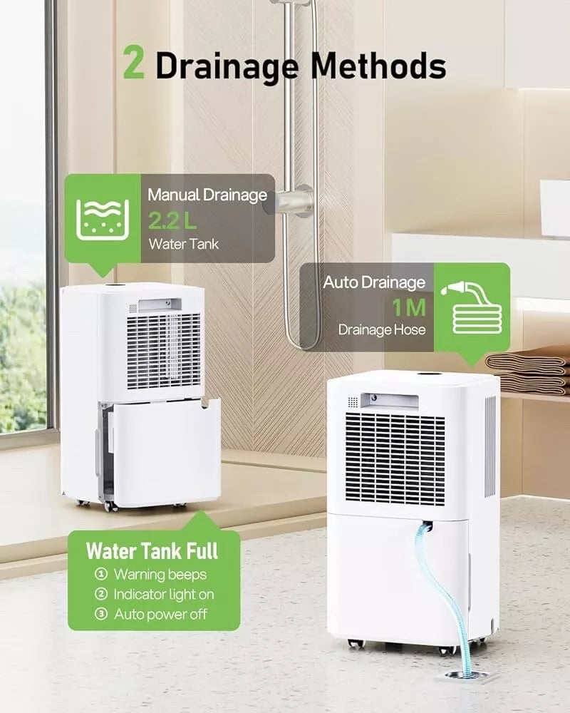 DEUMIDIFICATORE JERVAMNI 12L/DAY SERBATOIO 2.2L-3 MODALITA' DRENAGGIO AUTO