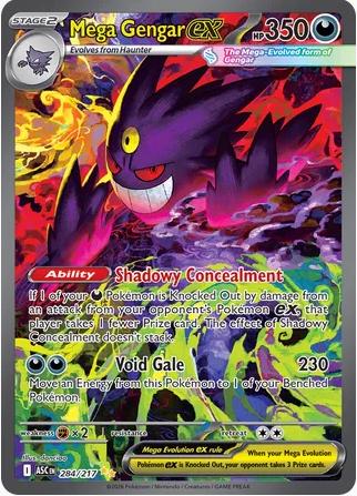Mega Gengar ex, carta Pokemon TCG
