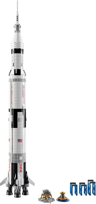 Set LEGO Ideas 21309 NASA Apollo Saturn V con razzo, modulo lunare e capsula
