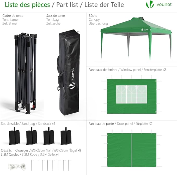 Gazebo da Giardino Vounot 3x3