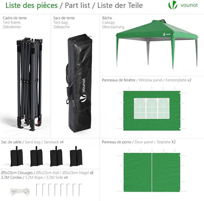 Gazebo da Giardino Vounot 3x3