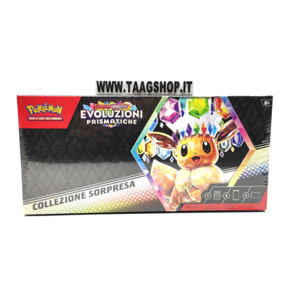 Pokemon Evoluzioni Prismatiche Collezione con Sorpresa Box