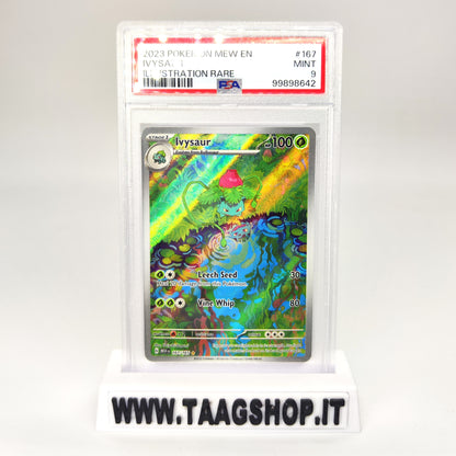 Ivysaur 167/165 Illustration Rare 2023 Mew 151 ENG PSA 9