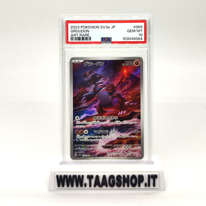 Groudon 069/062 PSA 10 Jap Sv3A Raging Surf Gem MInt Art