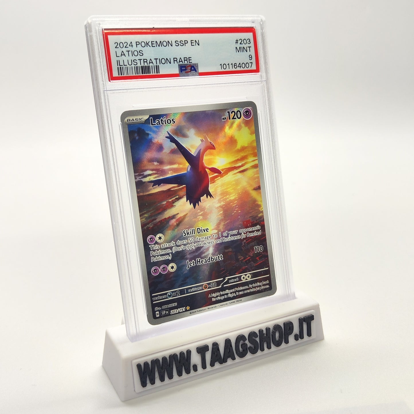 Latios 203 PSA 9 Eng SSP Illustration Rare Mint Surging Sparks