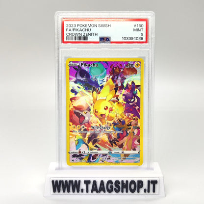 Pikachu 160/159 PSA 9 Eng Full Art Swsh Mint Crown Zenith 2023