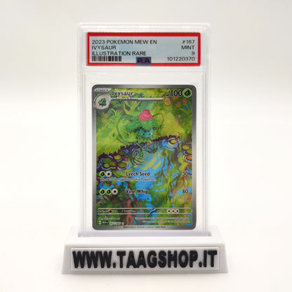 Ivysaur 167/165 Illustration Rare 2023 Mew 151 ENG PSA 9