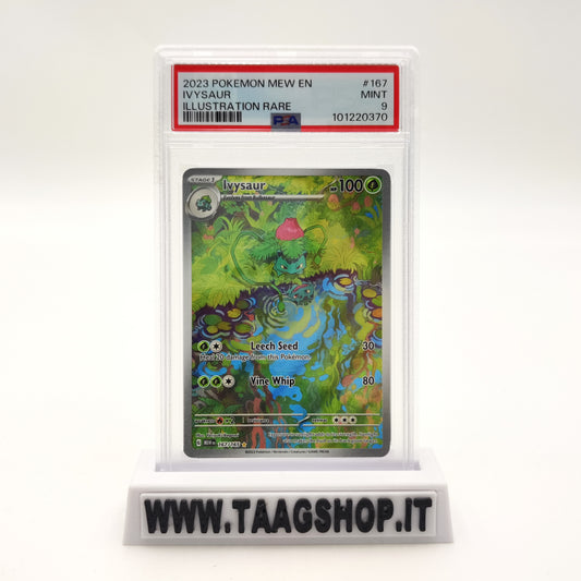 Ivysaur 167/165 Illustration Rare 2023 Mew 151 ENG PSA 9