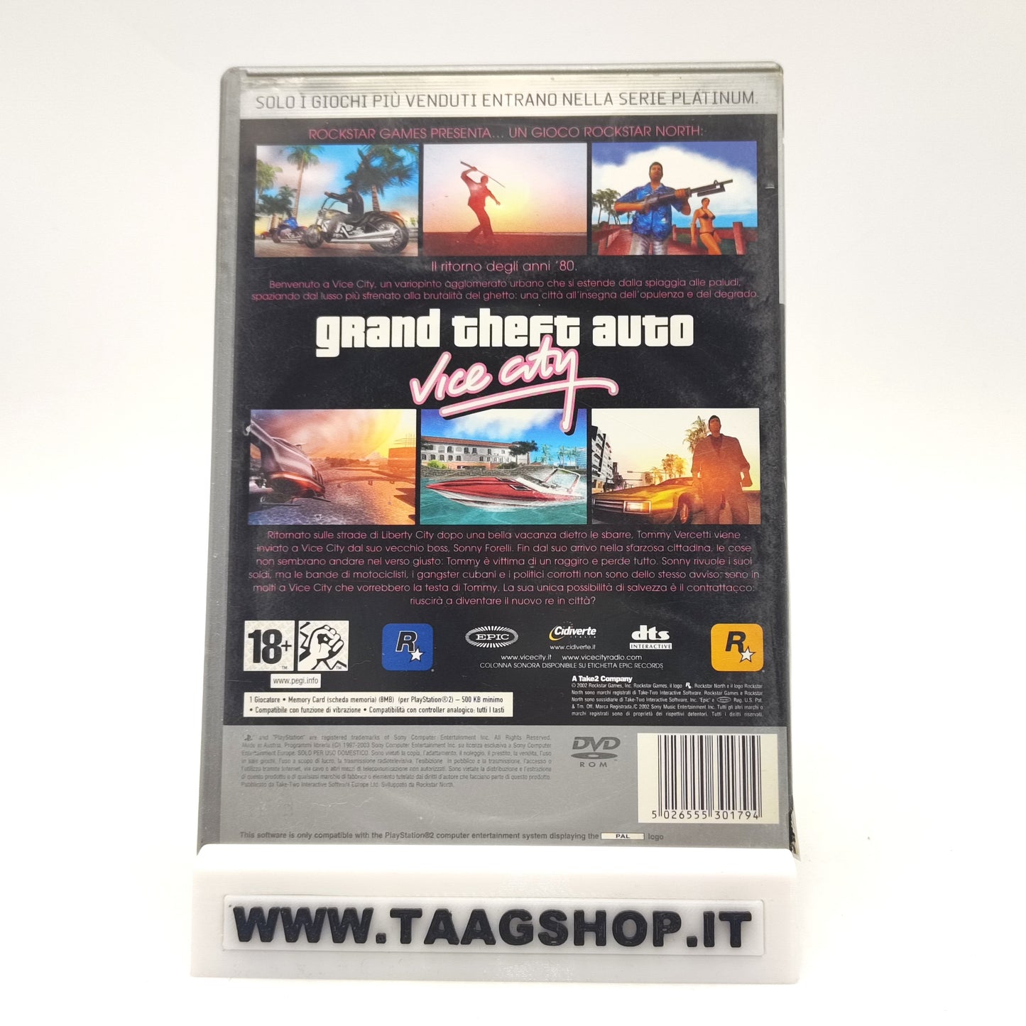 Grand Theft Auto Vice City Platinum PS2 PAL ITA