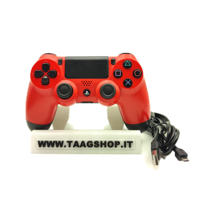 CONTROLLER ROSSO SONY PLAYSTATION 4 ORIGINALE WIRELESS CON CAVO