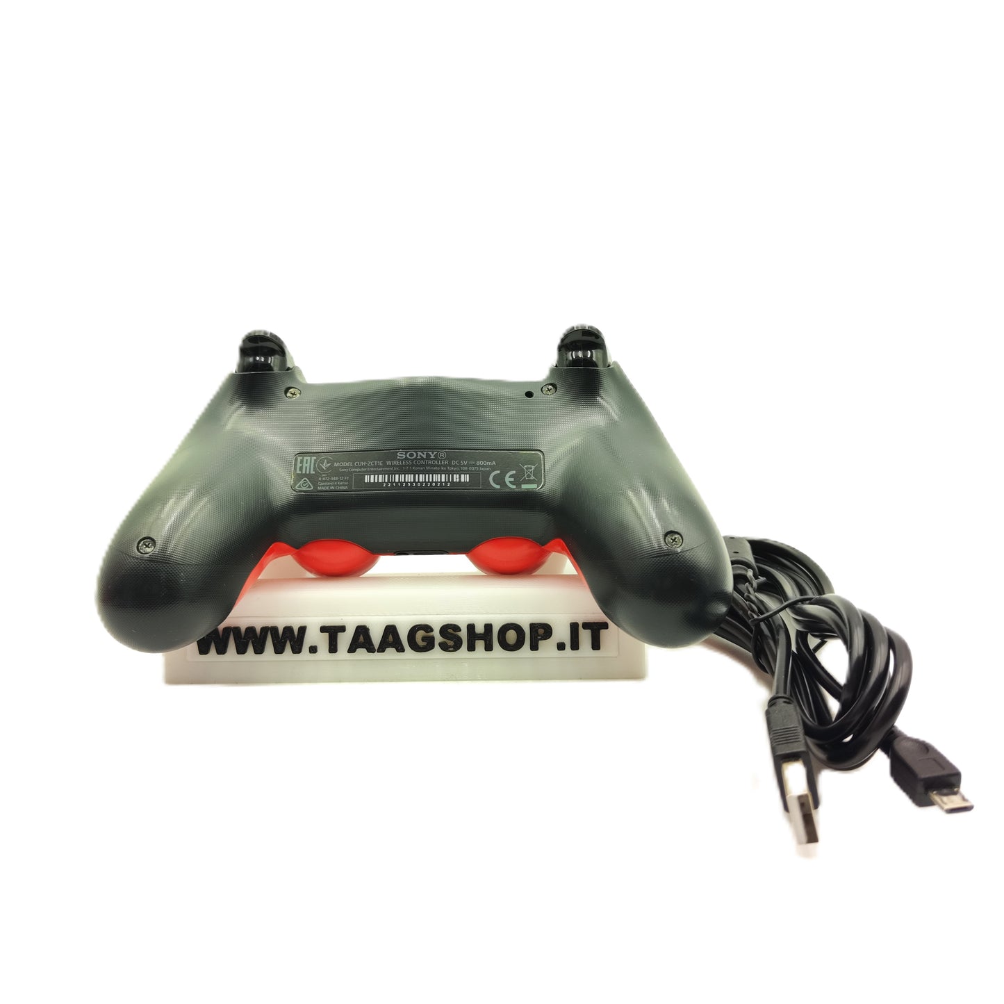 CONTROLLER ROSSO SONY PLAYSTATION 4 ORIGINALE WIRELESS CON CAVO
