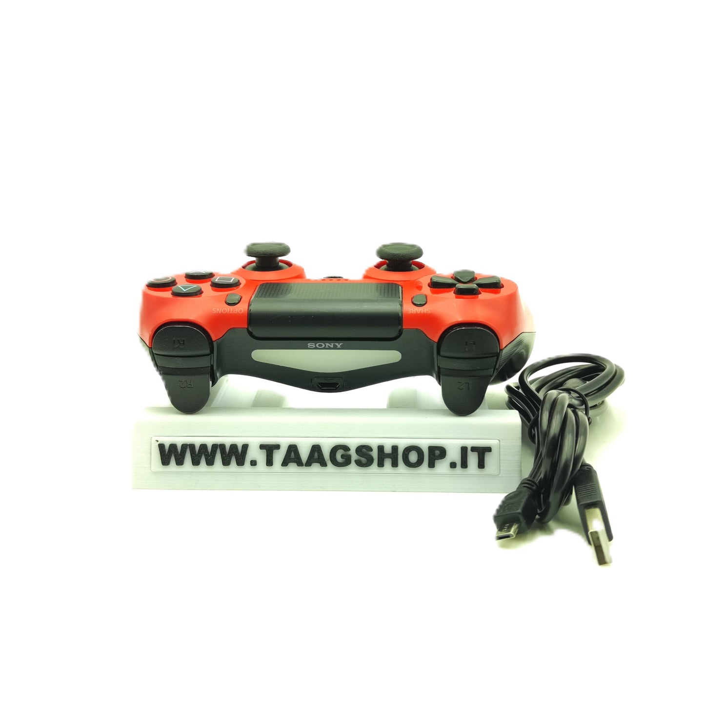 CONTROLLER ROSSO SONY PLAYSTATION 4 ORIGINALE WIRELESS CON CAVO