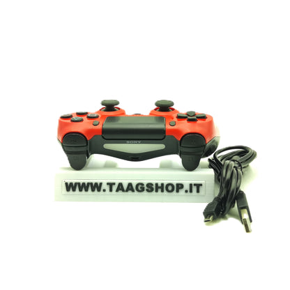 CONTROLLER ROSSO SONY PLAYSTATION 4 ORIGINALE WIRELESS CON CAVO
