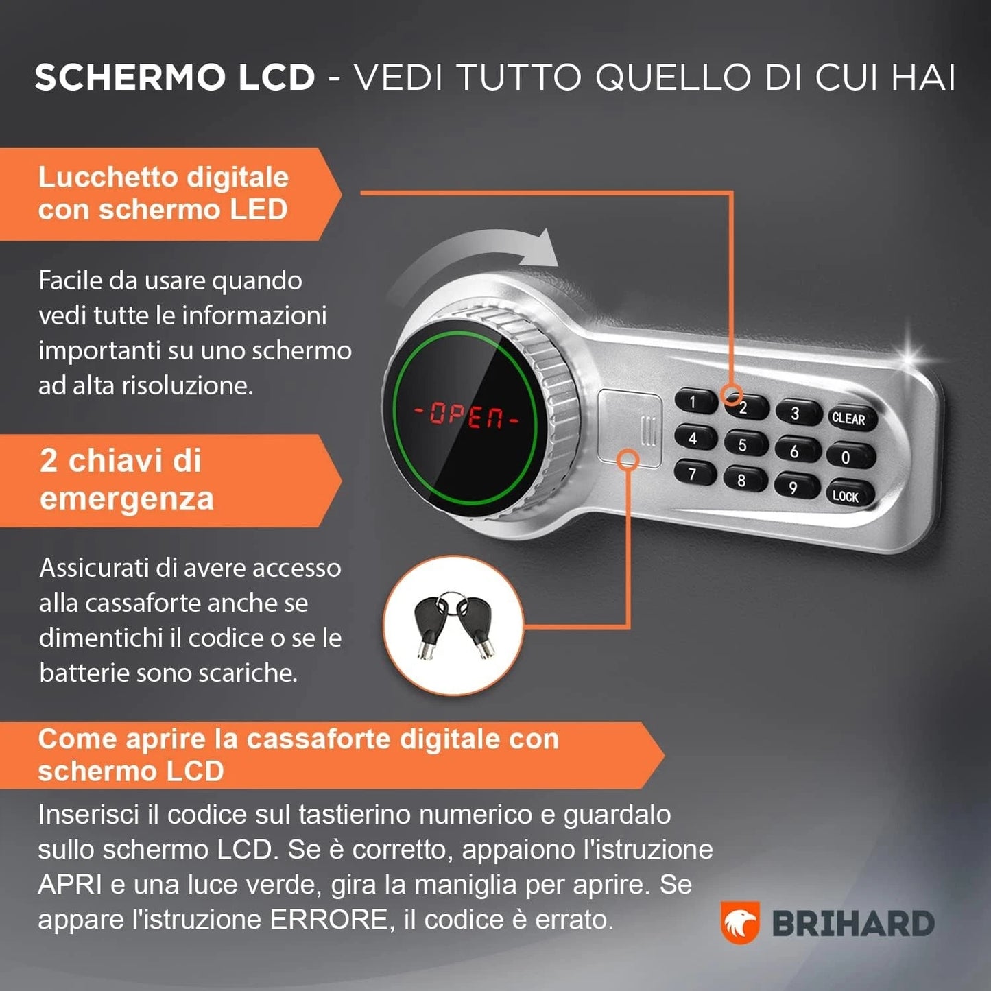 Cassaforte Elettronica Brihard